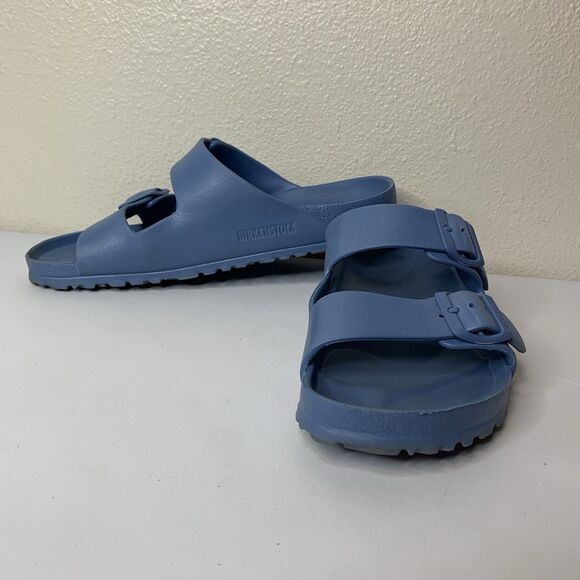 Birkenstock Blue Sandals Slides Sz 41 Regular Width Women’s 10/10.5 Men’s 8/8.5 - Picture 3 of 8